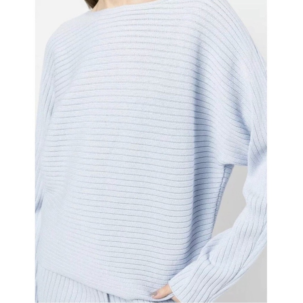 Reformation blue ribbed sweater